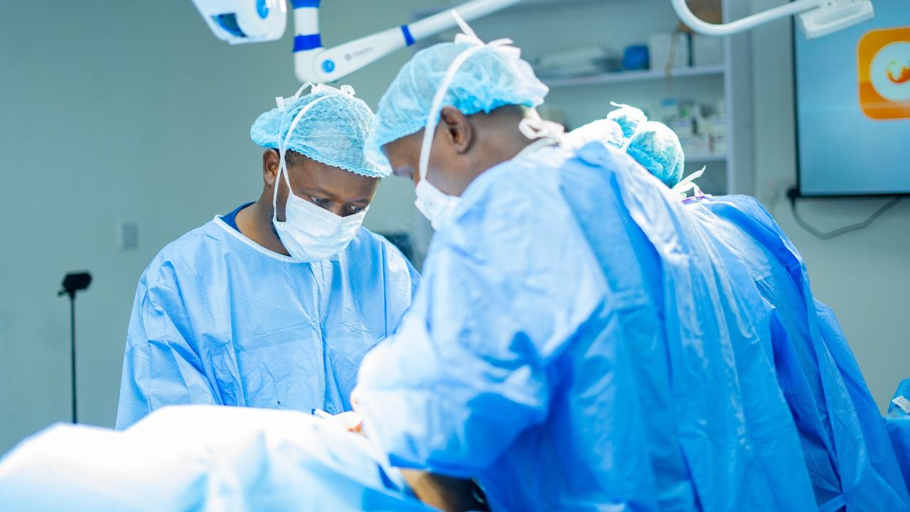 Surgical team in theatre